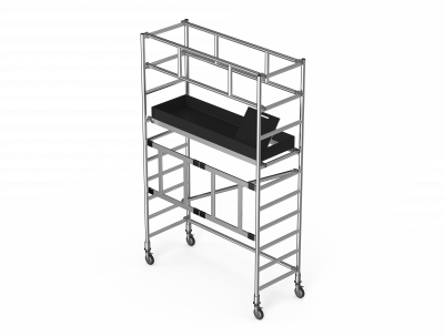 ალუმინის პროფესიონალური დასაკეცი ხარაჩო 3 მ. (8803-D)