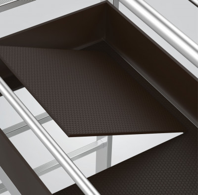 ალუმინის პროფესიონალური დასაკეცი ხარაჩო 3 მ. (8803-D)