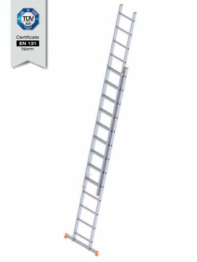 ალუმინის კიბე ორ სექციანი 2x13 საფეხური (7213-S)