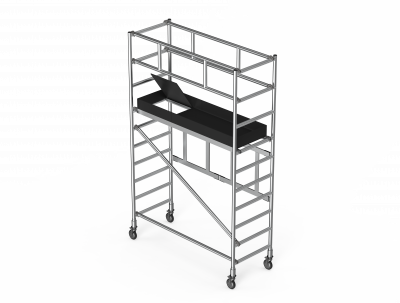 ალუმინის პროფესიონალური დასაკეცი ხარაჩო 3 მ. (8803-D)